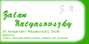 zalan matyasovszky business card